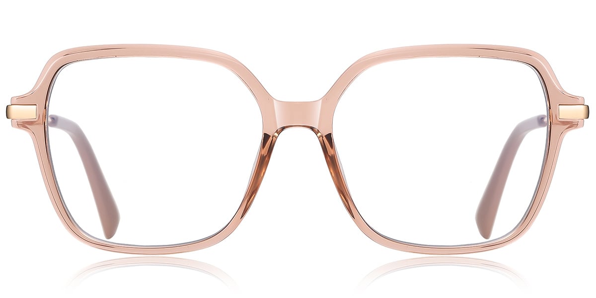 Square Reading Glasses translucent-pink