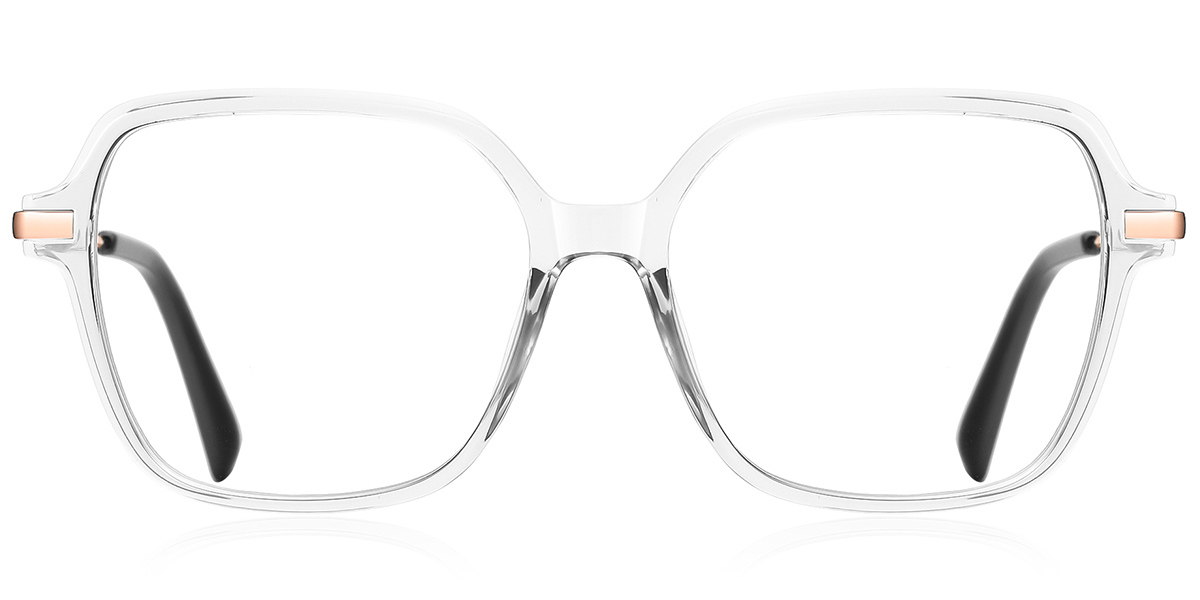 Square Reading Glasses translucent-white