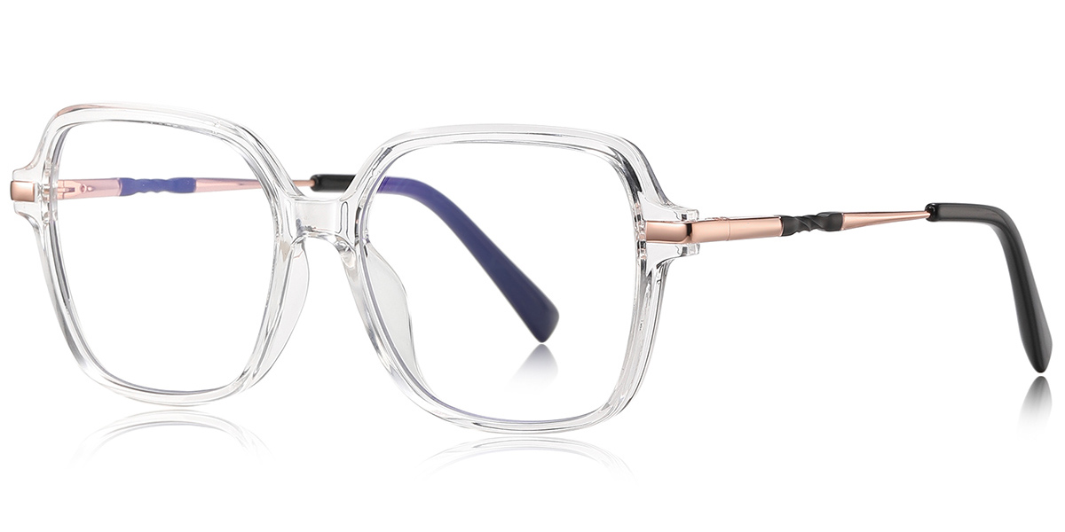 Square Reading Glasses translucent-white