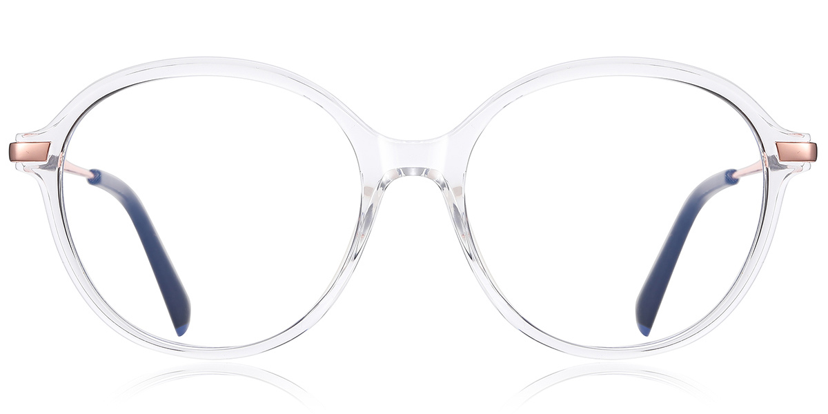 Round Reading Glasses translucent-white