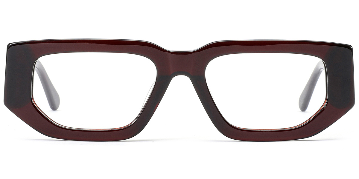 Acetate Rectangle Reading Glasses brown