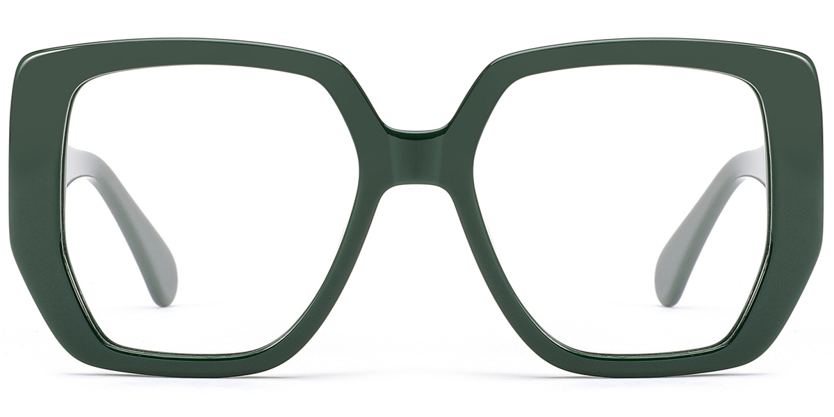 Acetate Square Reading Glasses green