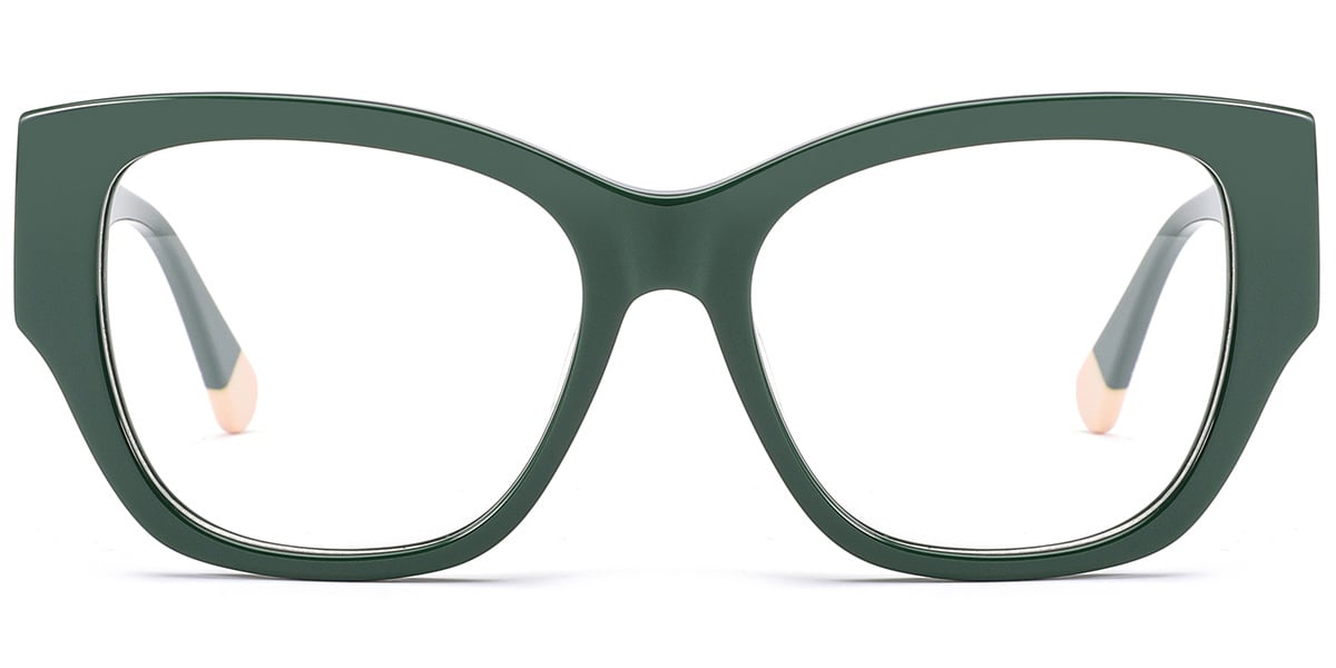 Acetate Square Reading Glasses green