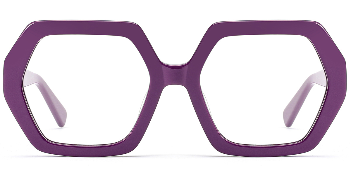 Acetate Square Reading Glasses purple
