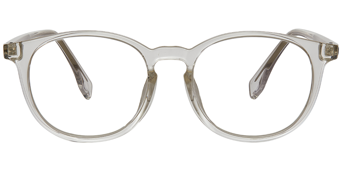 Acetate Round Reading Glasses translucent-white