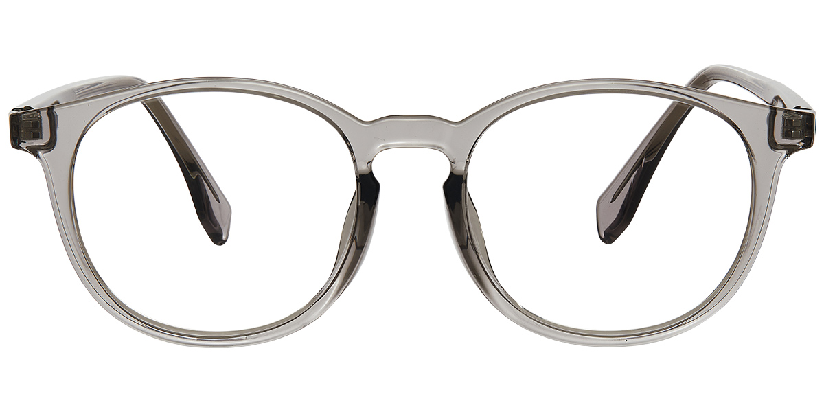 Acetate Round Reading Glasses translucent-grey