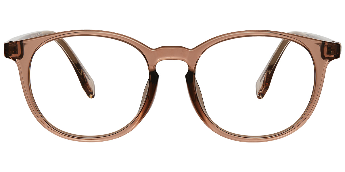 Acetate Round Reading Glasses translucent-brown
