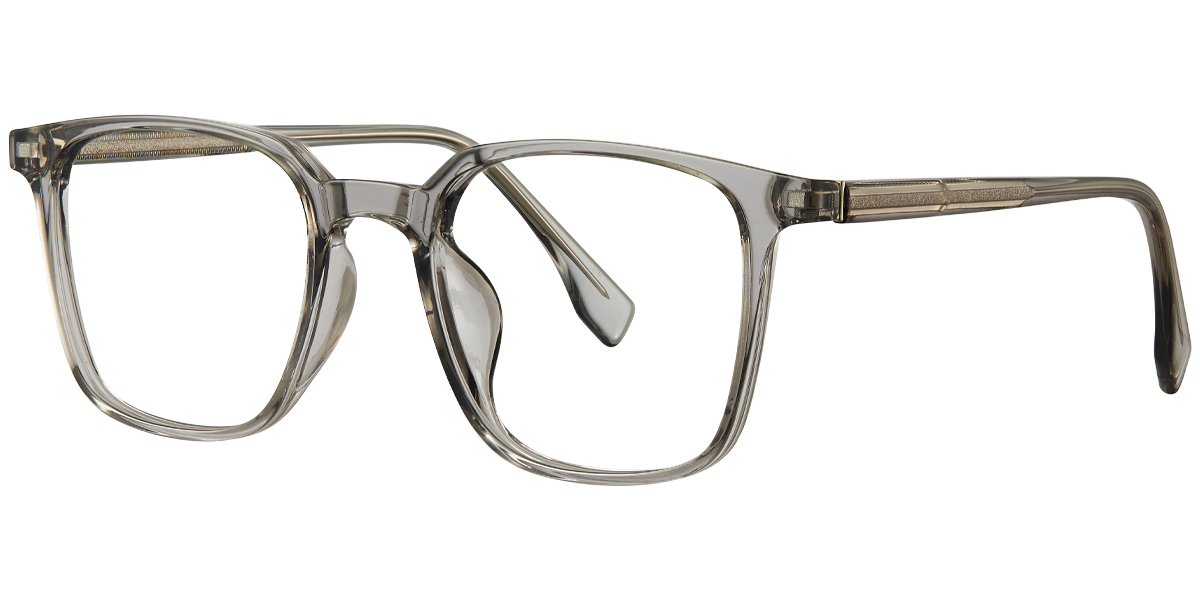 Acetate Square Reading Glasses translucent-grey
