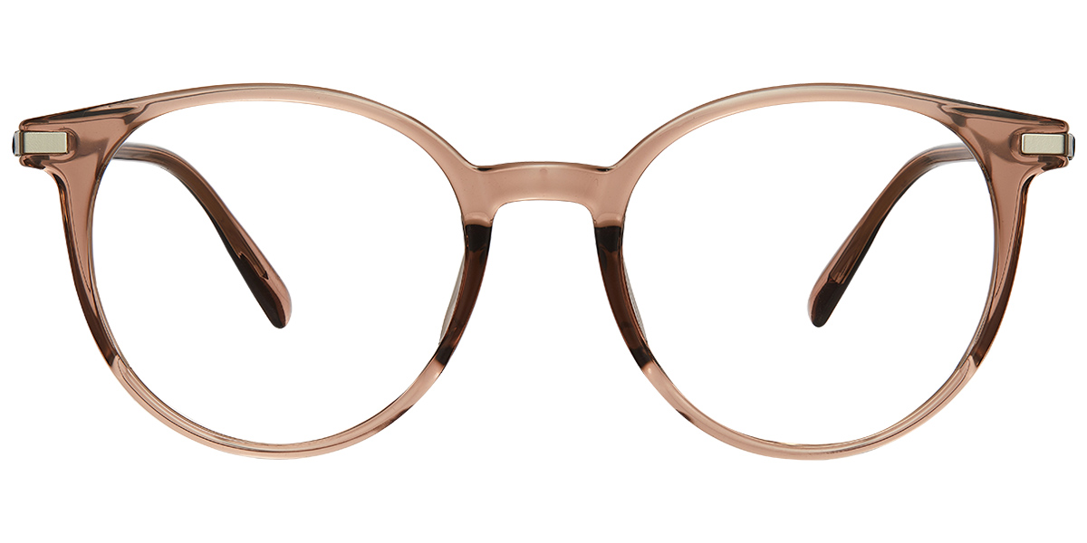 Acetate Round Reading Glasses translucent-brown