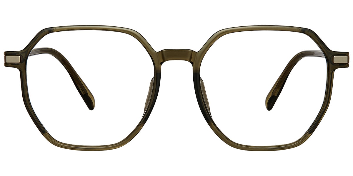 Acetate Square Reading Glasses translucent-green