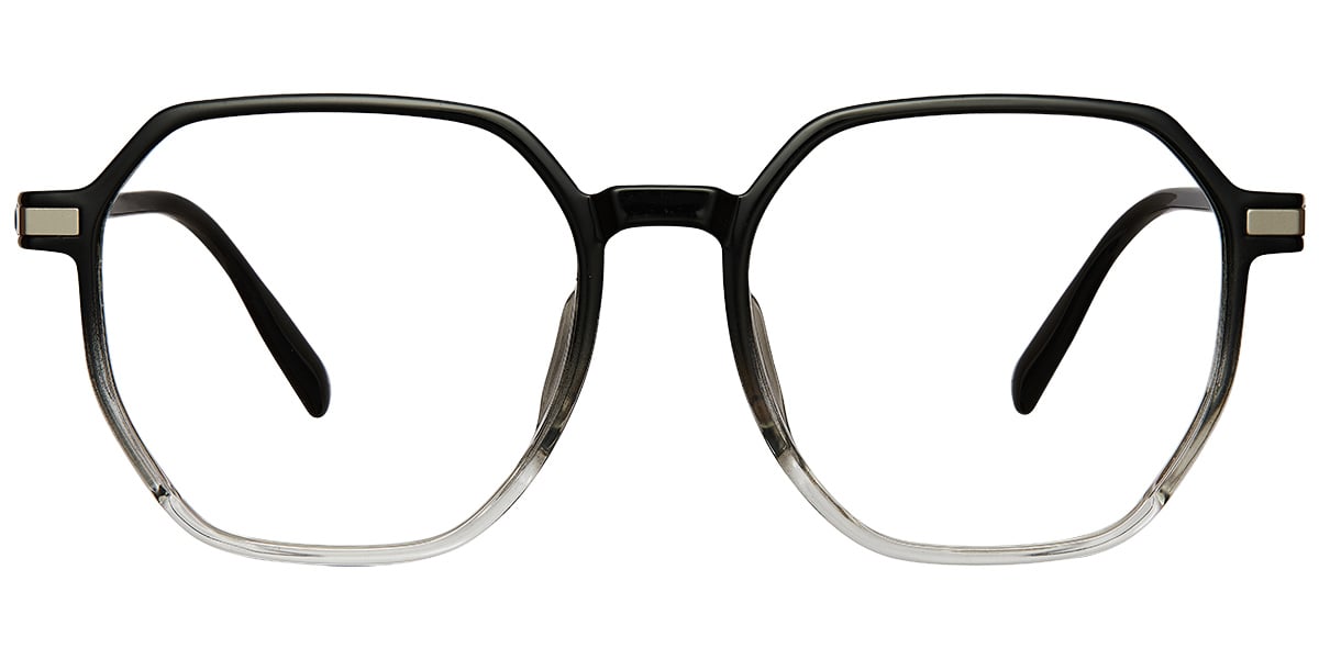 Acetate Square Reading Glasses gradient_black