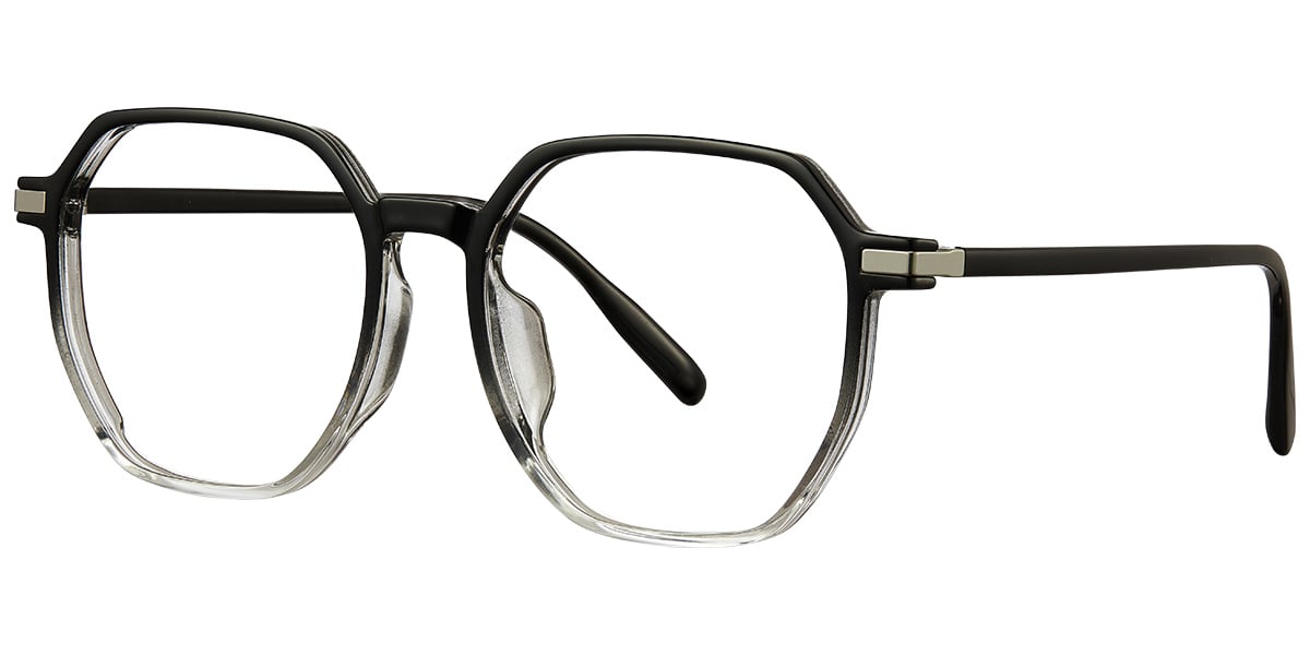 Acetate Square Reading Glasses gradient_black