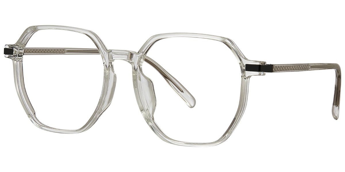 Acetate Square Reading Glasses translucent-white