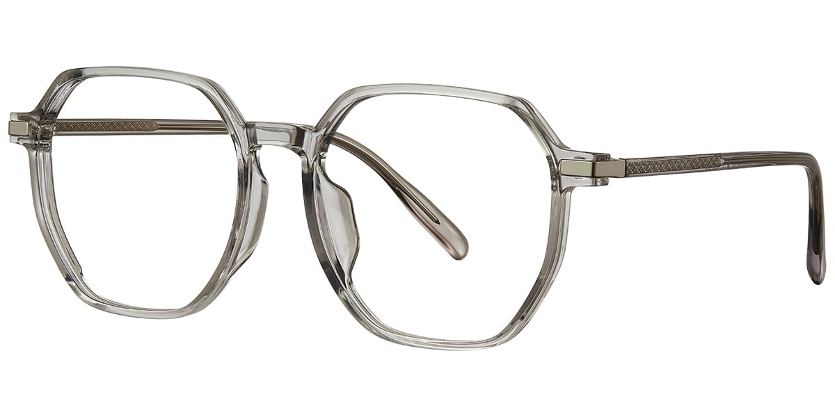 Acetate Square Reading Glasses translucent-grey