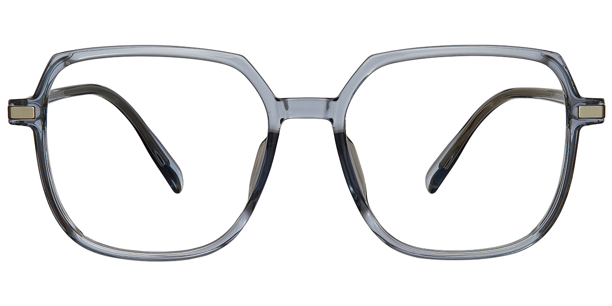 Acetate Square Reading Glasses translucent-blue