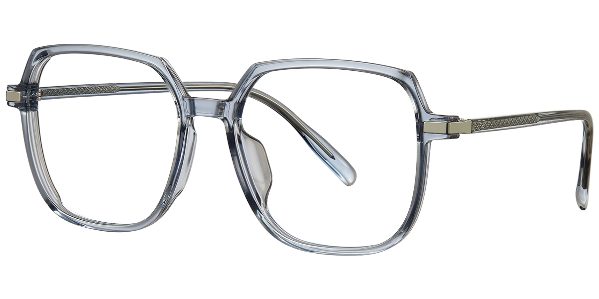 Acetate Square Reading Glasses translucent-blue