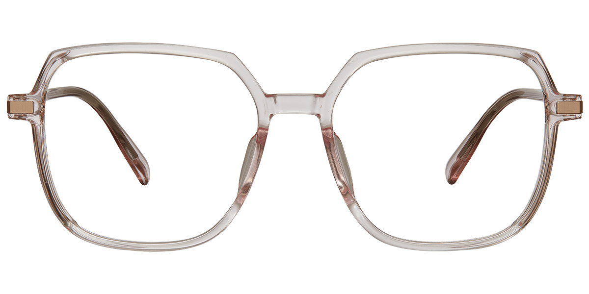 Acetate Square Reading Glasses translucent-pink