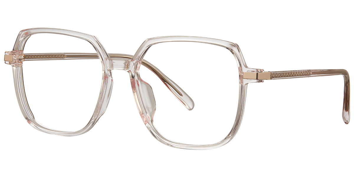 Acetate Square Reading Glasses translucent-pink