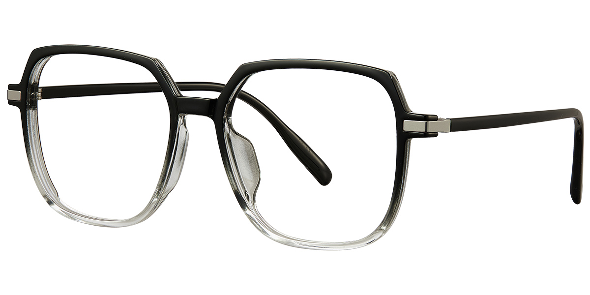 Acetate Square Reading Glasses gradient_black