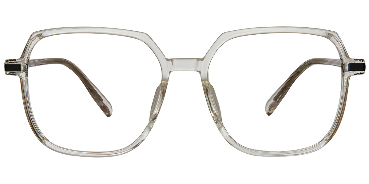 Acetate Square Reading Glasses translucent-white