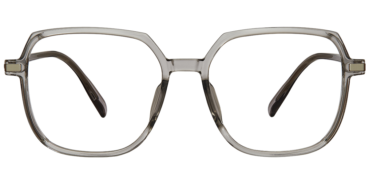 Acetate Square Reading Glasses translucent-grey