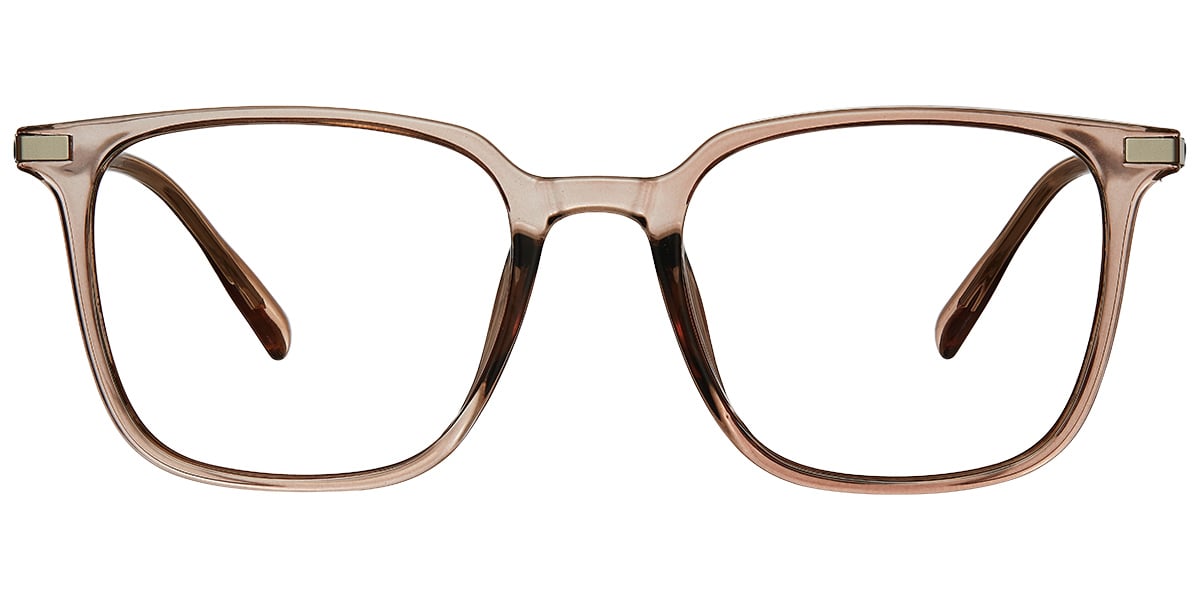 Acetate Square Reading Glasses translucent-brown