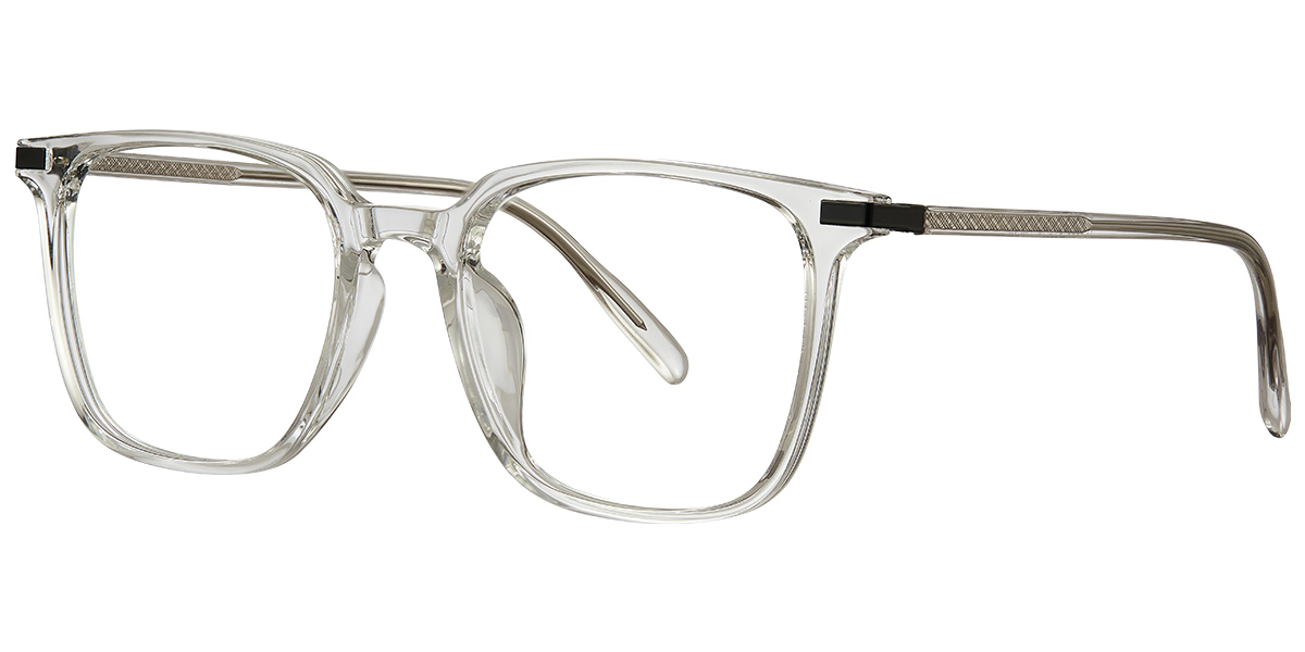 Acetate Square Reading Glasses translucent-white