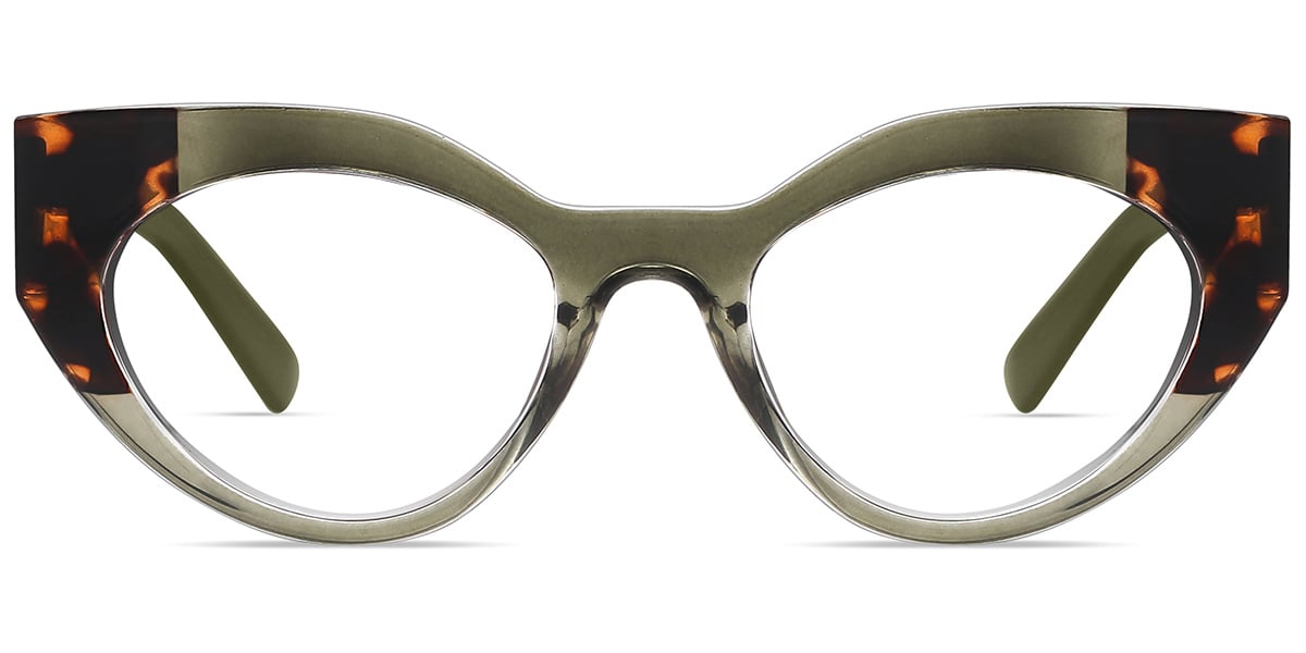 Geometric Reading Glasses pattern-green