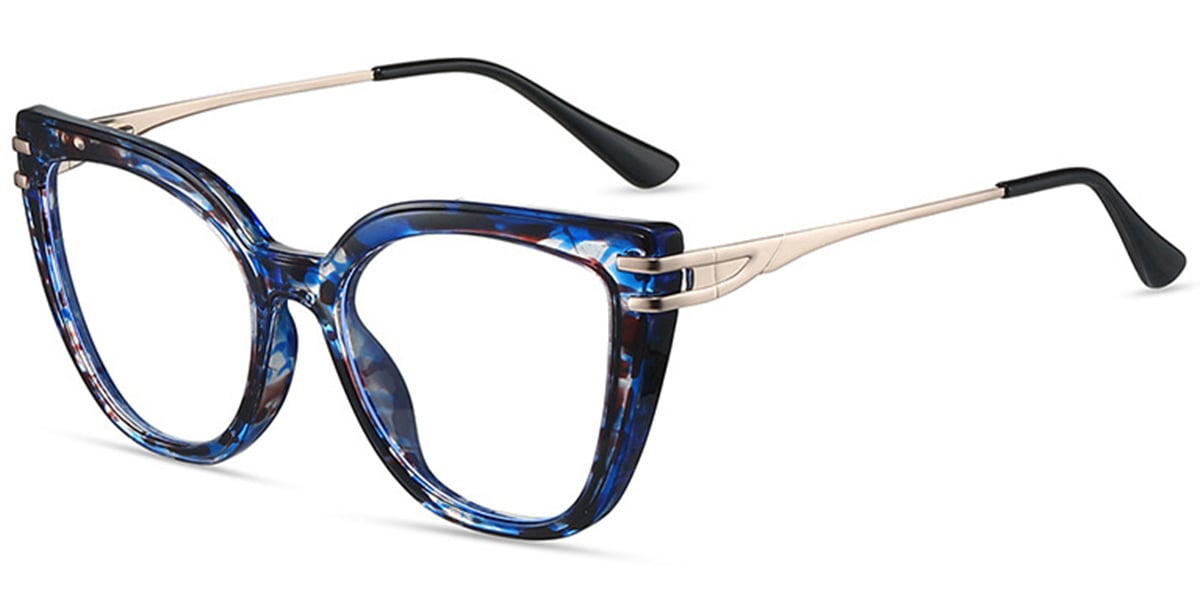 Square Reading Glasses pattern-blue