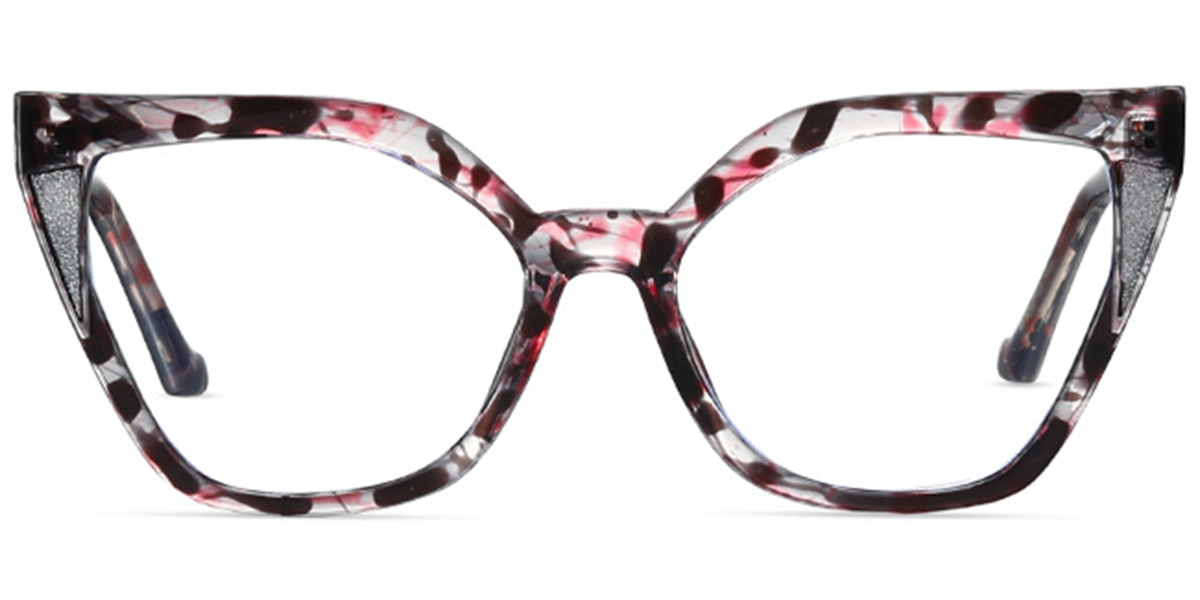 Cat Eye Reading Glasses pattern-rose