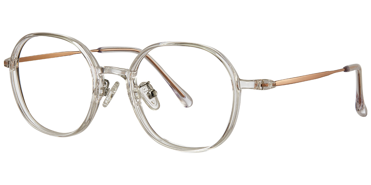 Titanium Square Reading Glasses translucent-white