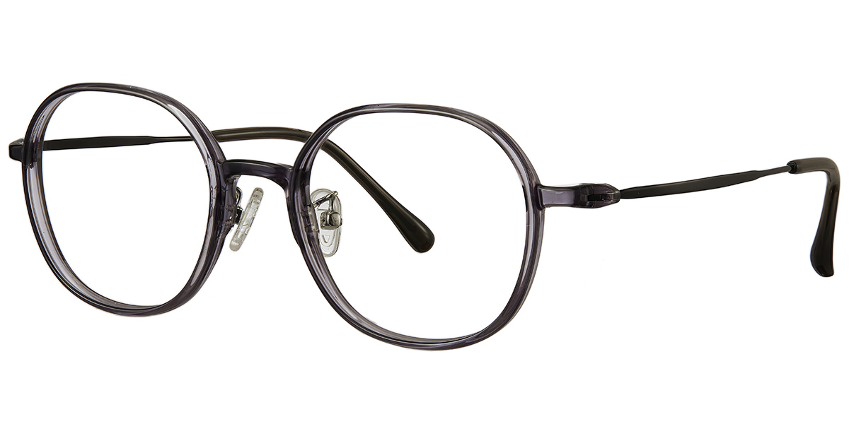 Titanium Square Reading Glasses translucent-grey