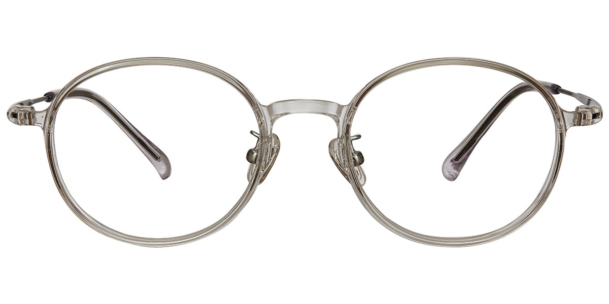 Titanium Oval Reading Glasses translucent-white
