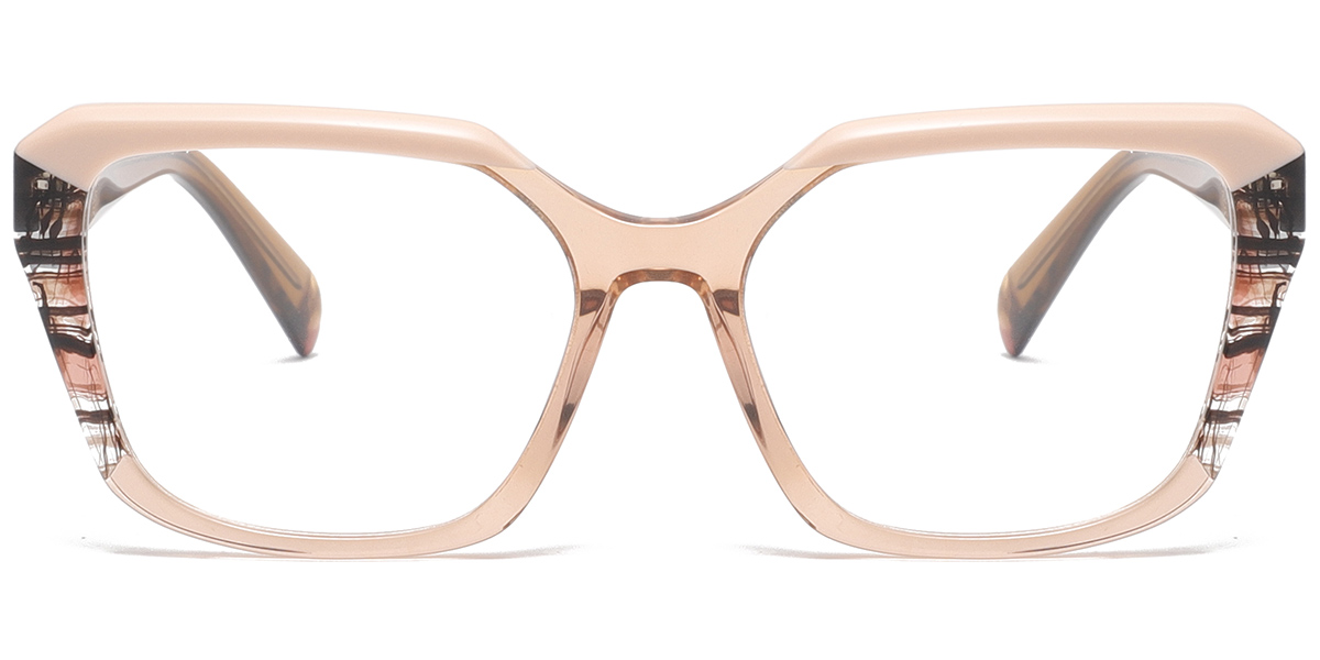 Acetate Square Reading Glasses translucent-brown