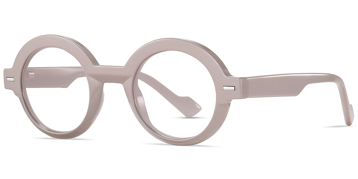 Acetate Round Reading Glasses pattern-pink