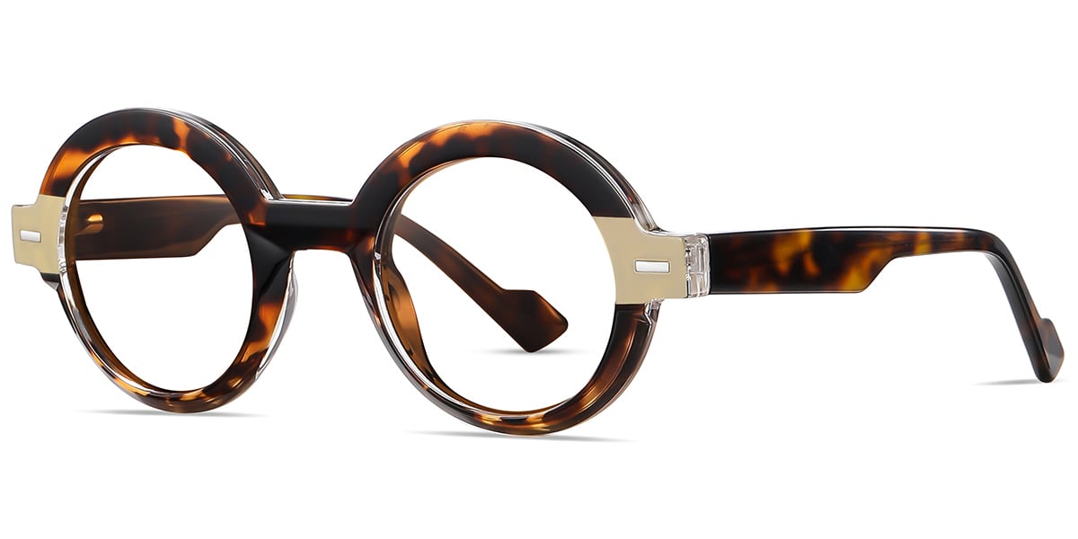 Acetate Round Reading Glasses pattern-tortoiseshell