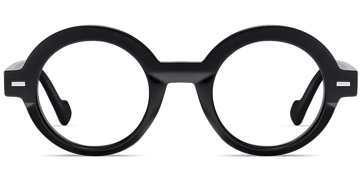 Acetate Round Reading Glasses black