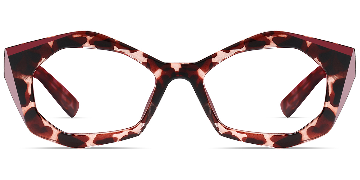 Acetate Geometric Reading Glasses pattern-pink