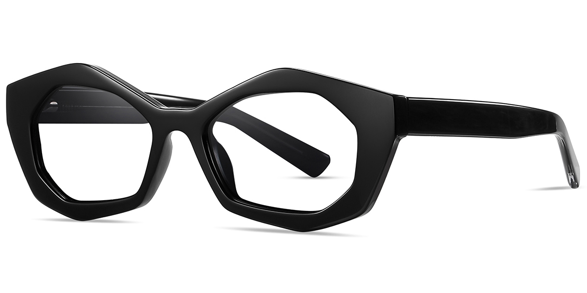 Acetate Geometric Reading Glasses black