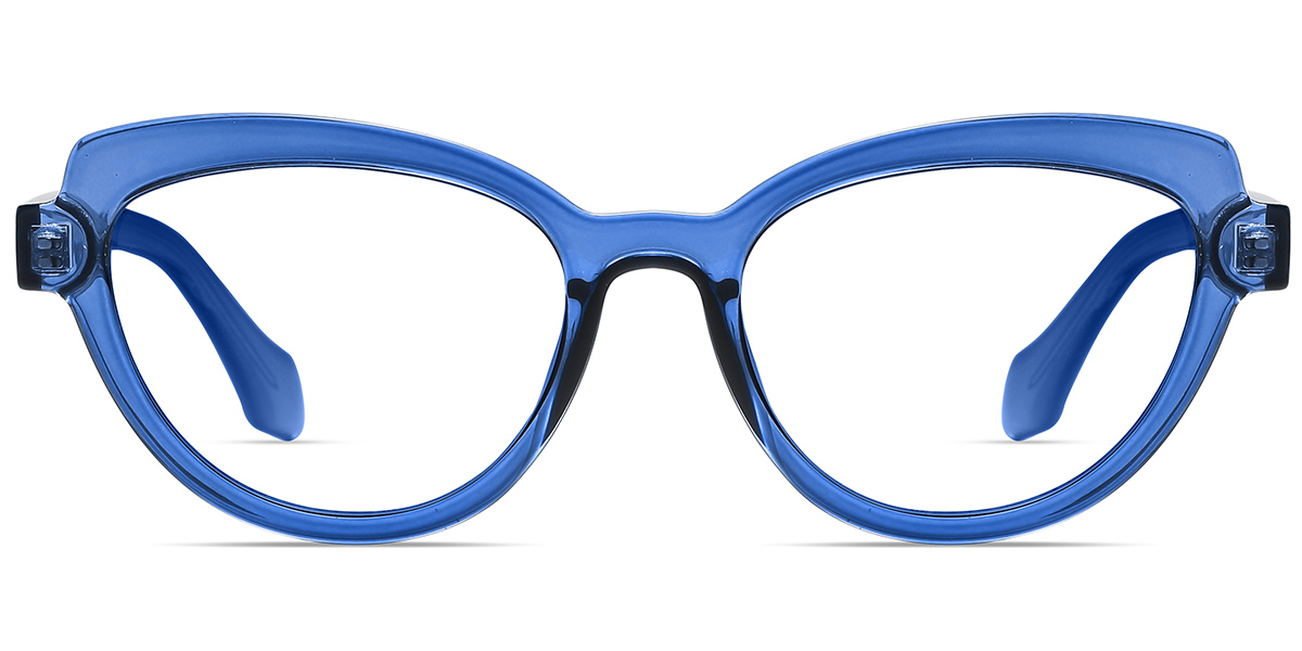 Acetate Cat Eye Reading Glasses translucent-blue