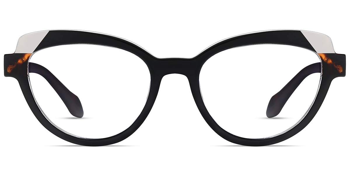 Acetate Cat Eye Reading Glasses pattern-black