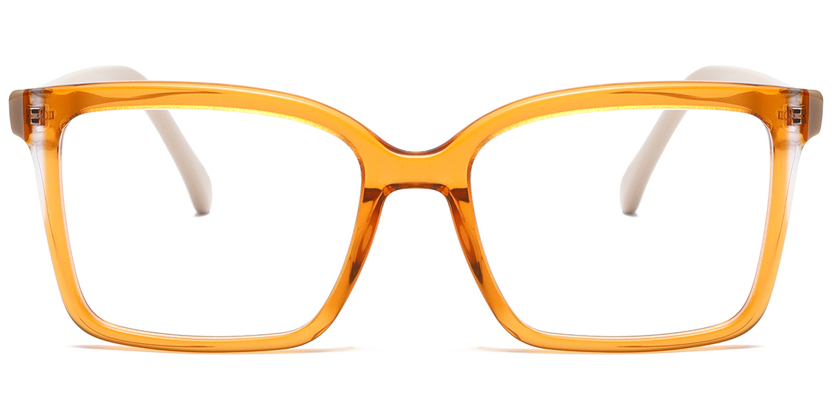 Acetate Square Reading Glasses translucent-yellow