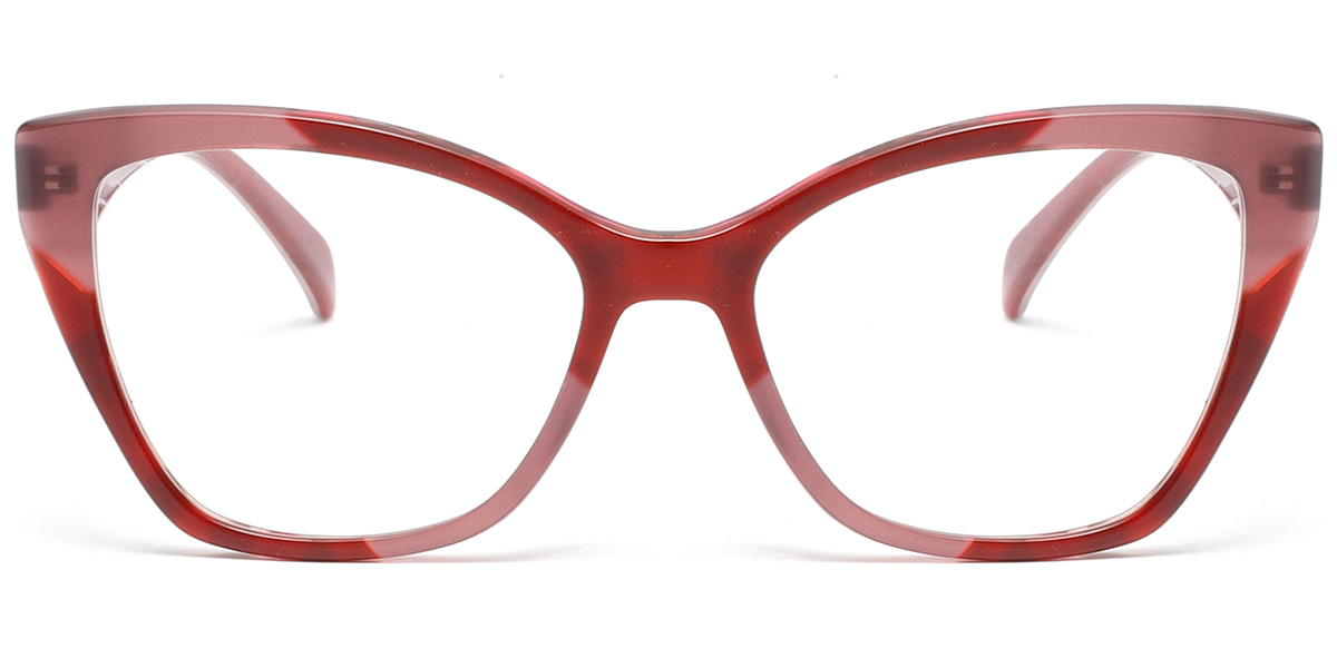 Acetate Cat Eye Reading Glasses pattern-wine_red