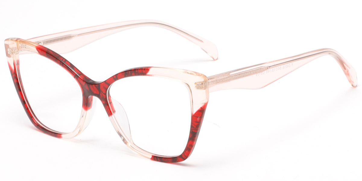 Acetate Cat Eye Reading Glasses pattern-red