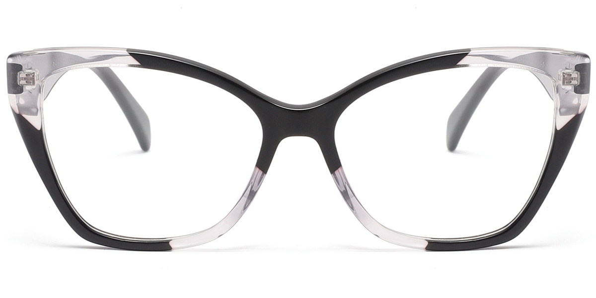 Acetate Cat Eye Reading Glasses pattern-black