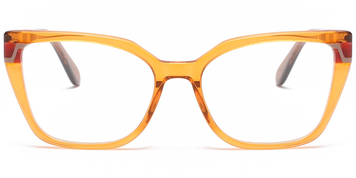Acetate Square Reading Glasses translucent-yellow