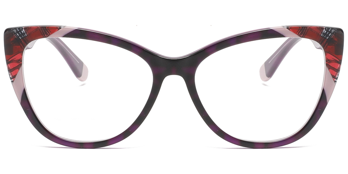 Acetate Cat Eye Reading Glasses pattern-purple