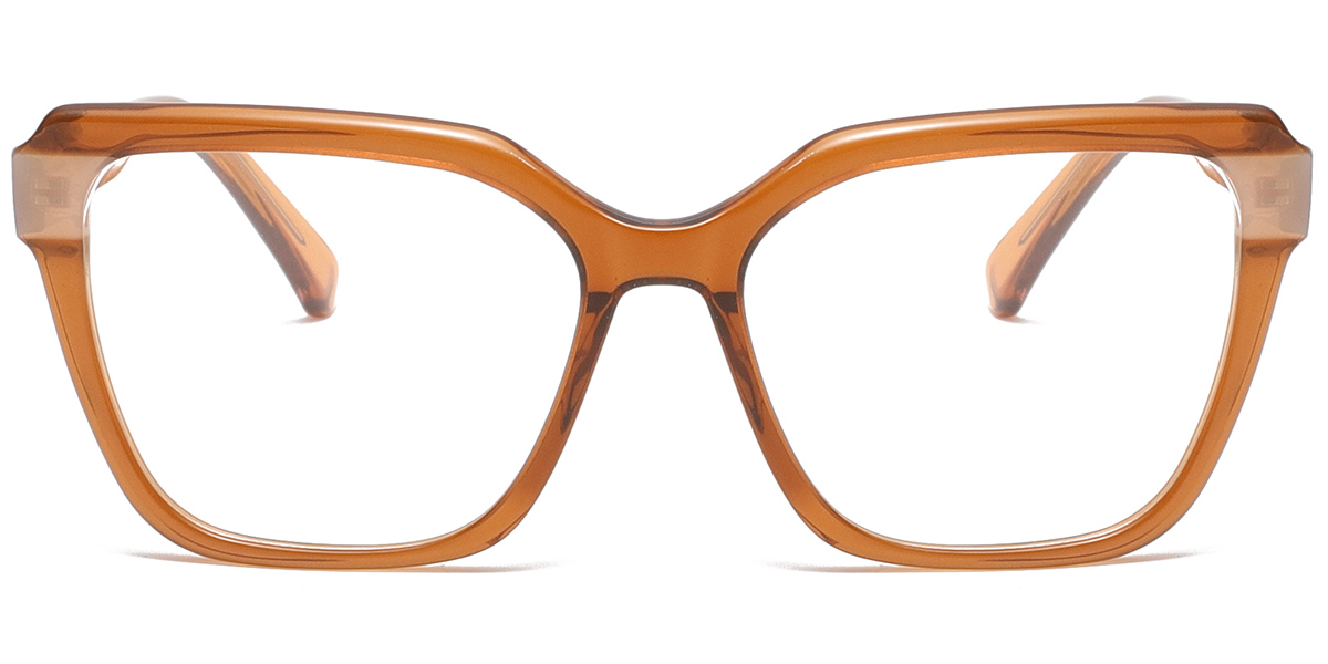 Acetate Rectangle Reading Glasses translucent-brown