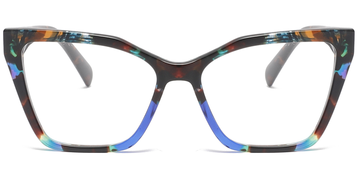 Acetate Square Reading Glasses pattern-blue
