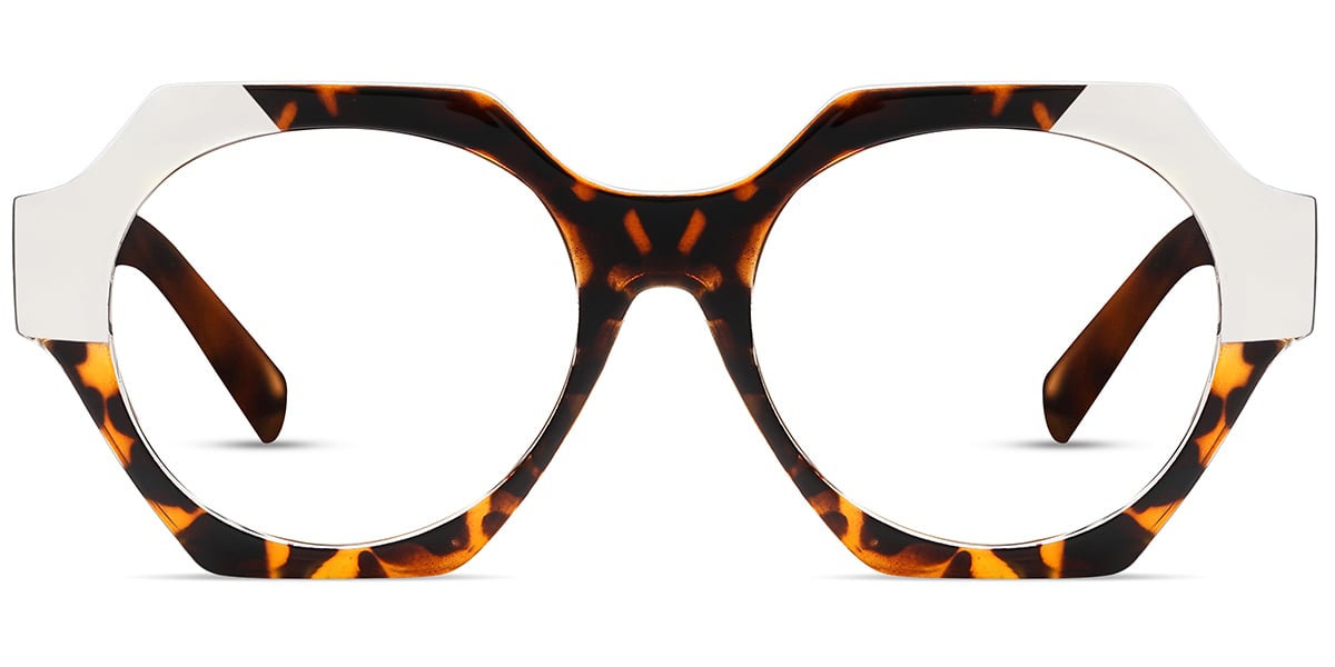 Acetate Geometric Reading Glasses pattern-tortoiseshell